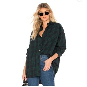 Superdown Audriana Oversized Flannel Top